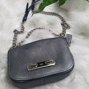 Metallic Leather Coach Purse